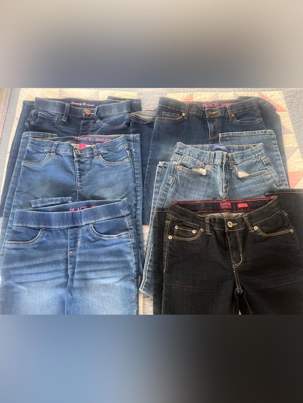 LOT - 6 Pairs of Girl’s Size 10 Jeans & Jeggings